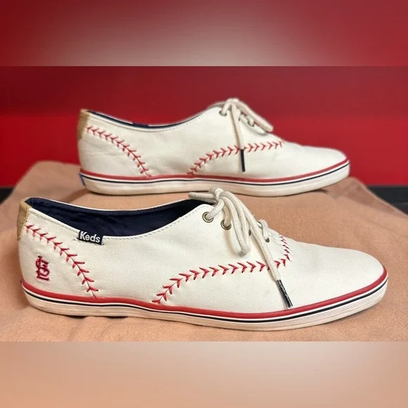 Keds St. Louis Cardinals MLB Pennant Baseball Lace Up Sneakers Women’s Size 9 - Picture 4 of 12